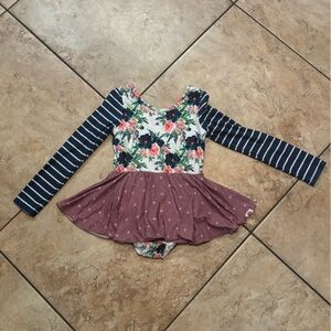 cheeky plum Floral Print Girls Dress in Pink, Navy, White